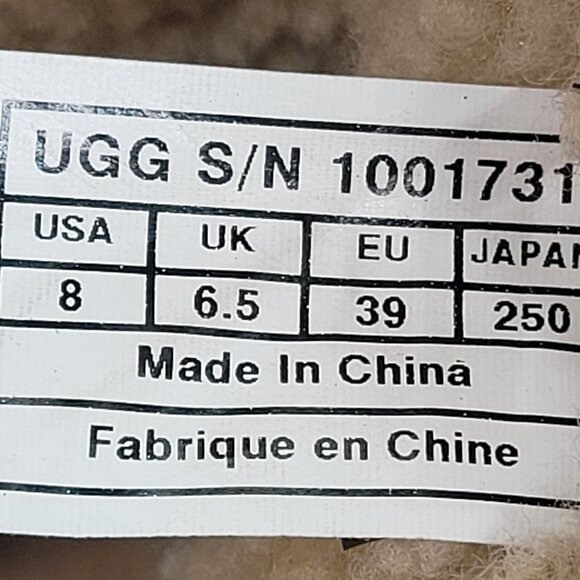 UGG Women's Brown Bellegarde Winter Rain Boots S/N 1001731 US Size 8 - Picture 11 of 11